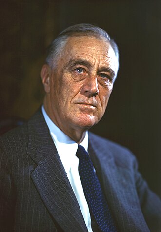 1944 color portrait of Franklin D. Roosevelt