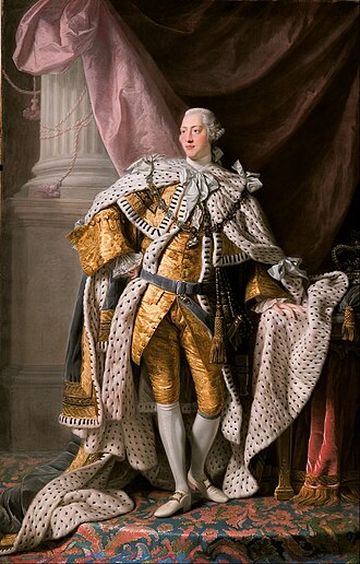 Coronation portrait of King George III in robes