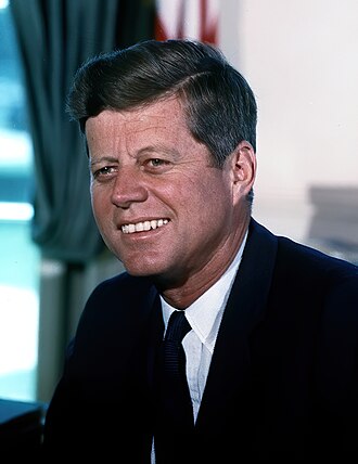White House color portrait of John F. Kennedy